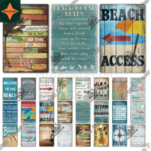 Beach Bum Paradise: Vintage Beach Tin Signs for Beach Lovers
