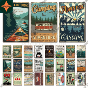 Adventure Awaits: Our Collection of Camping Tin Signs