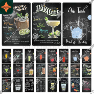 Vintage Cocktail Oasis: Vintage Cocktail Metal Signs for Cocktail Lovers