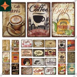 Coffee Corner Creativity: Vintage Coffee Tin Signs for Coffee Lovers
