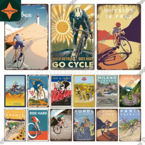 Ride with Pride: Vintage Bicycle Tin Signs for the Cycling Soul