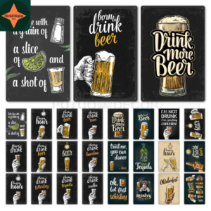 Beer Paradise: Vintage Drink More Beer Metal Signs for Beer Lovers
