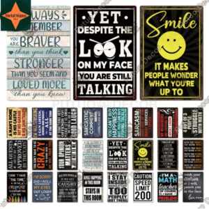 Fill Your Life with Humorous Delight: Our Variety of Funny Sarcastic Vintage Tin Signs