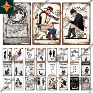 Lavishly Laugh: Our Collection of Funny Humour Restroom Retro Tin Signs
