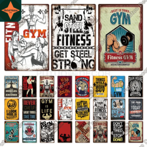 Pump Up the Motivation: Our Collection of Gym Vintage Tin Signs