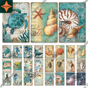 Dive into Marine Nostalgia: Discover Our Collection of Vintage Sea Animal Theme Tin Signs