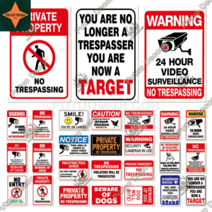 Private Property Alert: Our Collection of No Trespassing Tin Signs