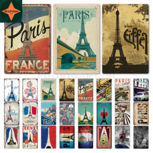 Parisian Charm: Capture the Essence of La Ville Lumière with Our Collection of Vintage Paris Tin Signs