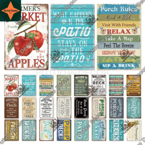 Patio Bliss: Uncover Our Enchanting Collection of Vintage Tin Signs for Your Outdoor Oasis