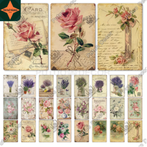 Blooming Delight: Unveil Our Collection of Vintage Flowers Poster Plaque Metal Tin Signs
