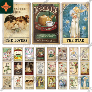 Enchanted Tea Lounge: Vintage Tarot and Tea Tin Signs for Tea Lovers