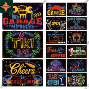 Tiki Lounge Delight: Vintage Tiki Bar Metal Signs for Tiki Lovers
