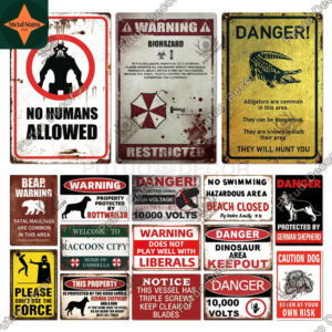 Beware and Beware: Our Collection of Vintage Warning Tin Signs
