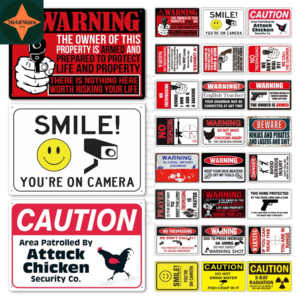 Keep Out! Unleash Your Inner Humor with Our Hilarious Collection of Vintage Warning Tin Signs