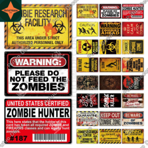 Beware the Undead: Our Collection of Zombie Warning Vintage Tin Signs